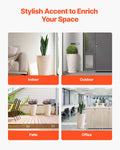 Tall Planter Set 2x Round Tapered Plant Pots 53cm Outdoor Indoor