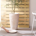 Tall Planter Set 2x Round Tapered Plant Pots 53cm Outdoor Indoor