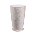Tall Planter Set 2x Round Tapered Plant Pots 53cm Outdoor Indoor