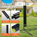 20ft Badminton Volleyball Tennis Pickleball Net Outdoor Portable