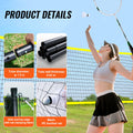 VEVOR Badminton Net Set Portable 4 Rackets 3 Shuttlecocks Carrying Bag