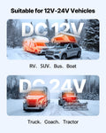 Diesel Air Heater, 8 kW DC12-24V, Fast Heating Diesel Parking Heater with Remote Control and Color Digital Display, 10L Fuel Tank, Low Noise, Voice Announcement, for RV, Truck, Boat and Trailer
