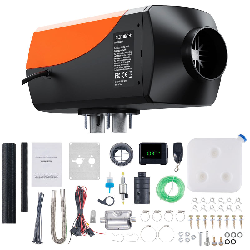 Diesel Air Heater, 12V 2KW Diesel Heater with Remote Control and LCD Display, 10L Fuel Tank Diesel Parking Heater, Rapid Heating for RV Trailer Camper Van Boat And Indoors