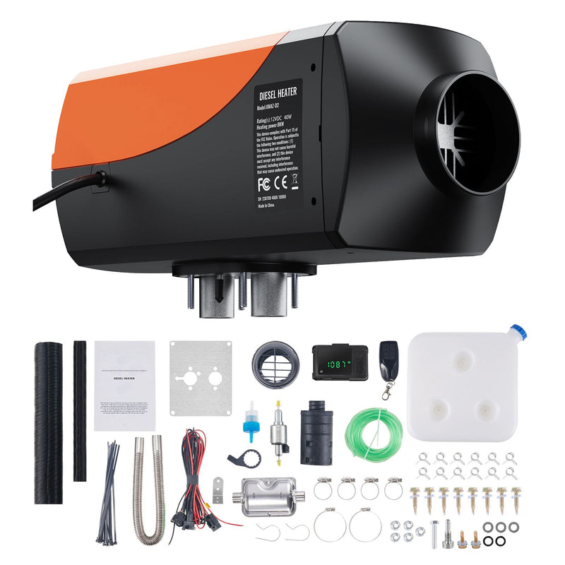 Bluetooth App Control Diesel Air Heater, 12V 8KW Diesel Heater with Automatic Altitude Adjustment, Remote Control and LCD, Diesel Parking Heater for RV Trailer Camper Van Boat
