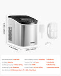 Portable Ice Maker 33Lbs/24H Countertop Self-Cleaning Scoop