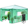 12\'x 8\'x 8\' Pop-Up Greenhouse, Set Up in Minutes, Portable Greenhouse with Doors & Windows. High Strength PE Cover & Powder-Coated Steel Construction