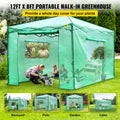 12x8x8ft Pop-Up Greenhouse Portable PE Cover Steel Frame