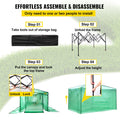 12x8x8ft Pop-Up Greenhouse Portable PE Cover Steel Frame
