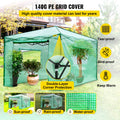 12x8x8ft Pop-Up Greenhouse Portable PE Cover Steel Frame