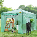 12x8x8ft Pop-Up Greenhouse Portable PE Cover Steel Frame