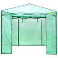 12x8x8ft Pop-Up Greenhouse Portable PE Cover Steel Frame