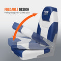 Boat Seat 555mm High Back Folding Captain Chair 2-Pack Fishing