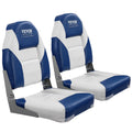 Boat Seat 555mm High Back Folding Captain Chair 2-Pack Fishing