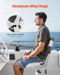 Folding Boat Seat High Back Waterproof PVC Leather Cushion Grey