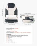 Folding Boat Seat High Back Waterproof PVC Leather Cushion Grey