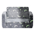 Giselle Kids Sofa Bed Foldable Toddler Couch Grey 28D Sponge