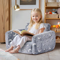 Giselle Kids Sofa Bed Foldable Toddler Couch Grey 28D Sponge