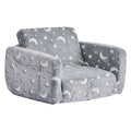 Giselle Kids Sofa Bed Foldable Toddler Couch Grey 28D Sponge