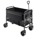 Double Decker Folding Wagon 400L Heavy Duty All-Terrain Wheels 450kg