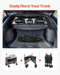 Double Decker Folding Wagon 400L Heavy Duty All-Terrain Wheels 450kg