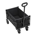 Collapsible Wagon 120L 225kg All-Terrain Wheels Heavy Duty Black