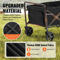 Collapsible Folding Wagon 220lbs Capacity All-Terrain Wheels Drink Holders