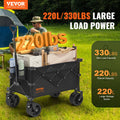 Collapsible Wagon 220L All-Terrain Wheels 330lbs Capacity