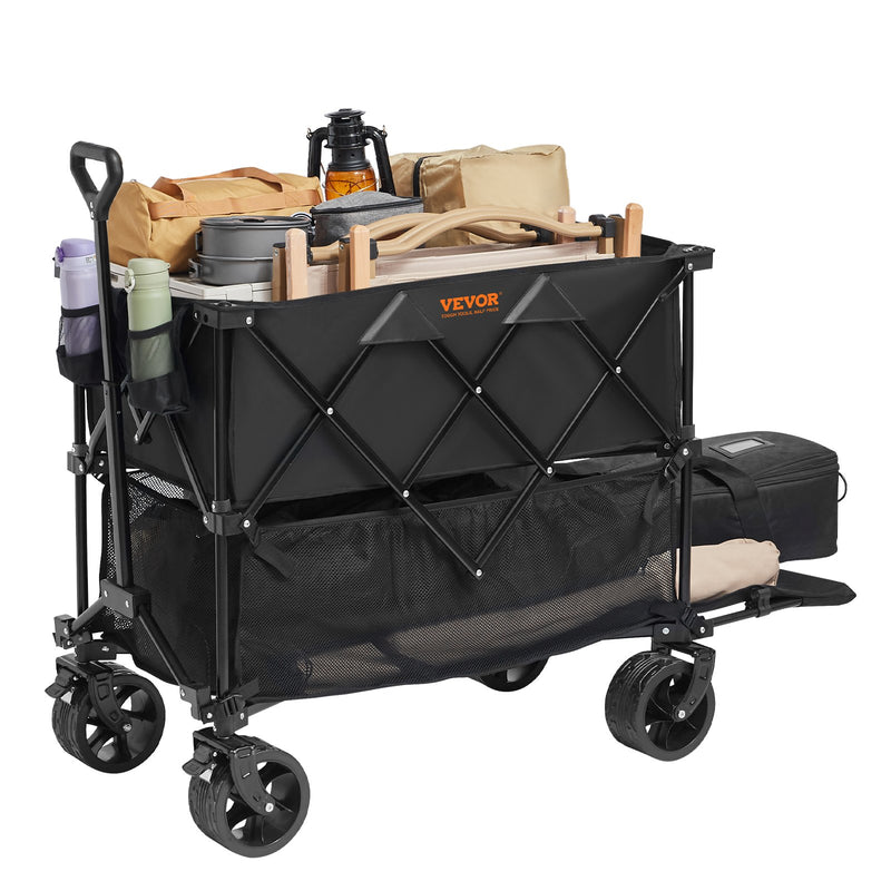 Foldable Double Decker Wagon 400L All-Terrain Heavy Duty 450lb