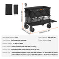 Foldable Double Decker Wagon 400L All-Terrain Heavy Duty 450lb