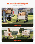 Collapsible Folding Wagon 550lb 220L Converts to Bench