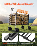 Collapsible Folding Wagon 550lb 220L Converts to Bench