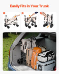 Collapsible Folding Wagon 550lb 220L Converts to Bench