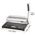 Binding Machine, Comb Binding Machine 21-Holes Binding 450 Sheets, Book Binder Machine with 100 PCS 3/8'' Comb Binding Spines, for Letter Size, A4, A5
