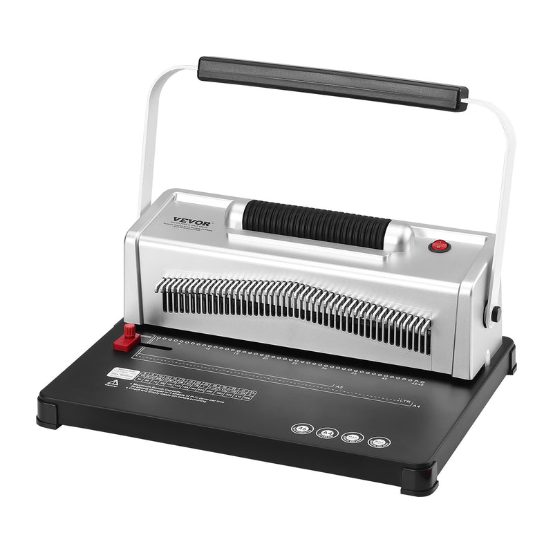 Coil Spiral Binding Machine 46-Hole Manual Book Maker A4 500 Sheet