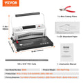 Coil Spiral Binding Machine 46-Hole Manual Book Maker A4 500 Sheet