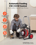 Drain Cleaner Machine 30m Sewer Snake Auger 8 Cutters 50-100mm