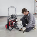 Drain Cleaner Machine 30m Sewer Snake Auger 8 Cutters 50-100mm