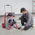 Drain Cleaner Machine 22m Sewer Snake Auger Portable 8 Cutters
