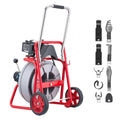 Drain Cleaner Machine 22m Sewer Snake Auger Portable 8 Cutters