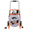 Drain Cleaner Machine 75ft 1/2in Auto Feed 8 Cutters Wheels