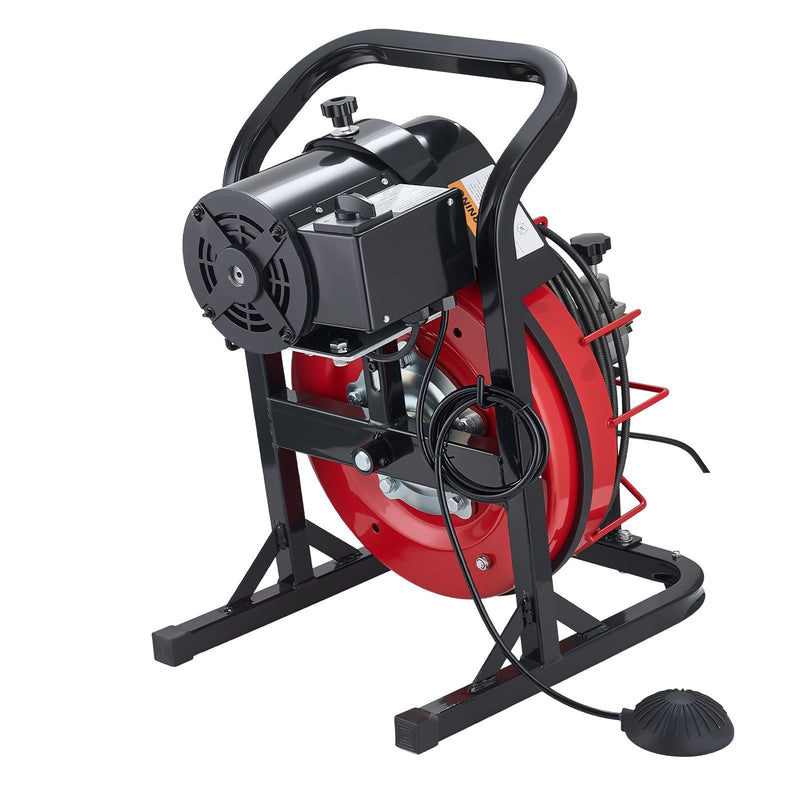 Drain Cleaner Machine 15m Sewer Snake Auger 8mm 4 Cutters