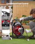 Drain Cleaner Machine 15m Sewer Snake Auger 8mm 4 Cutters