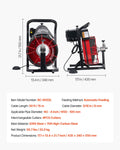 Drain Cleaner Machine 15m Sewer Snake Auger 8mm 4 Cutters