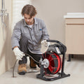 Drain Cleaner Machine 15m Sewer Snake Auger 8mm 4 Cutters