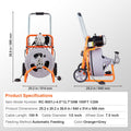 Drain Cleaner Machine 100FT x 1/2 Inch, Auto Feed Sewer Snake Drain Auger on Wheels, Portable Drain Cleaning Machine with 8 Cutters & Air-activated Foot Switch for 2