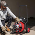 Drain Cleaner Machine 22m x 13mm Sewer Snake Auger Wheels