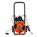 Drain Cleaner Machine 50FT Sewer Auger Auto Feed 4 Cutter