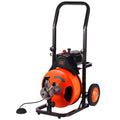 Drain Cleaner Machine 50FT Sewer Auger Auto Feed 4 Cutter