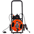 Drain Cleaner Machine 50FT Sewer Auger Auto Feed 4 Cutter