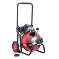 Drain Cleaner Machine 15m x 13mm Sewer Snake Auger Wheels 50-150mm